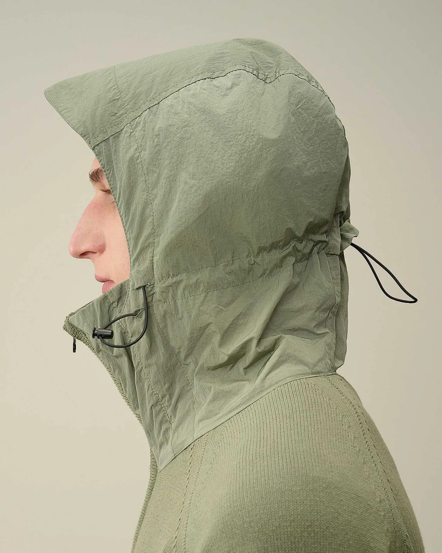 Homme C.P. Company Pulls^Cotton Mixed Hooded Knit