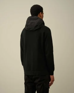 Homme C.P. Company Pulls^Cotton Mixed Hooded Knit