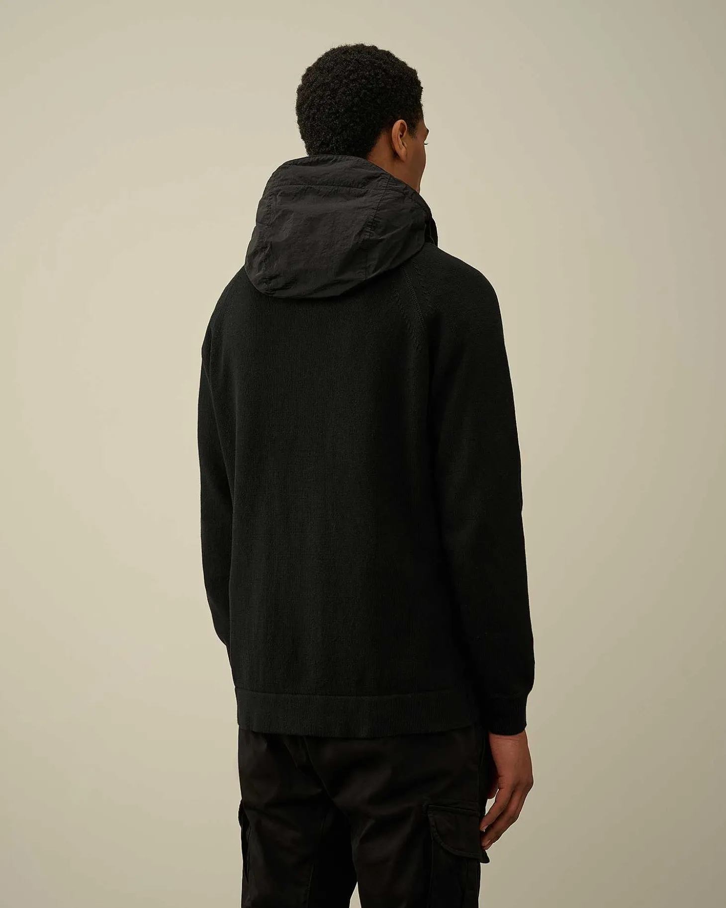 Homme C.P. Company Pulls^Cotton Mixed Hooded Knit