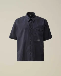 Homme C.P. Company Chemises^Cotton Popeline Short Sleeved Shirt