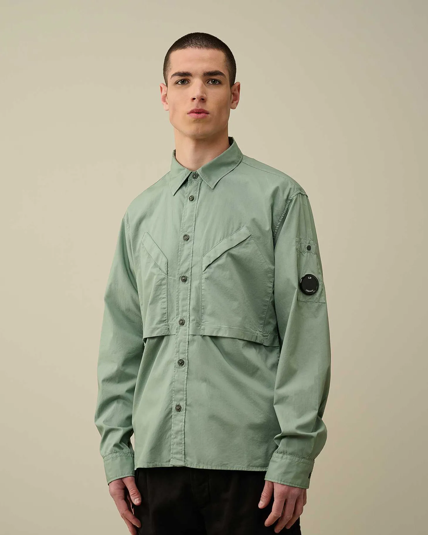 Homme C.P. Company Chemises^Cotton Rip-Stop Pocket Shirt