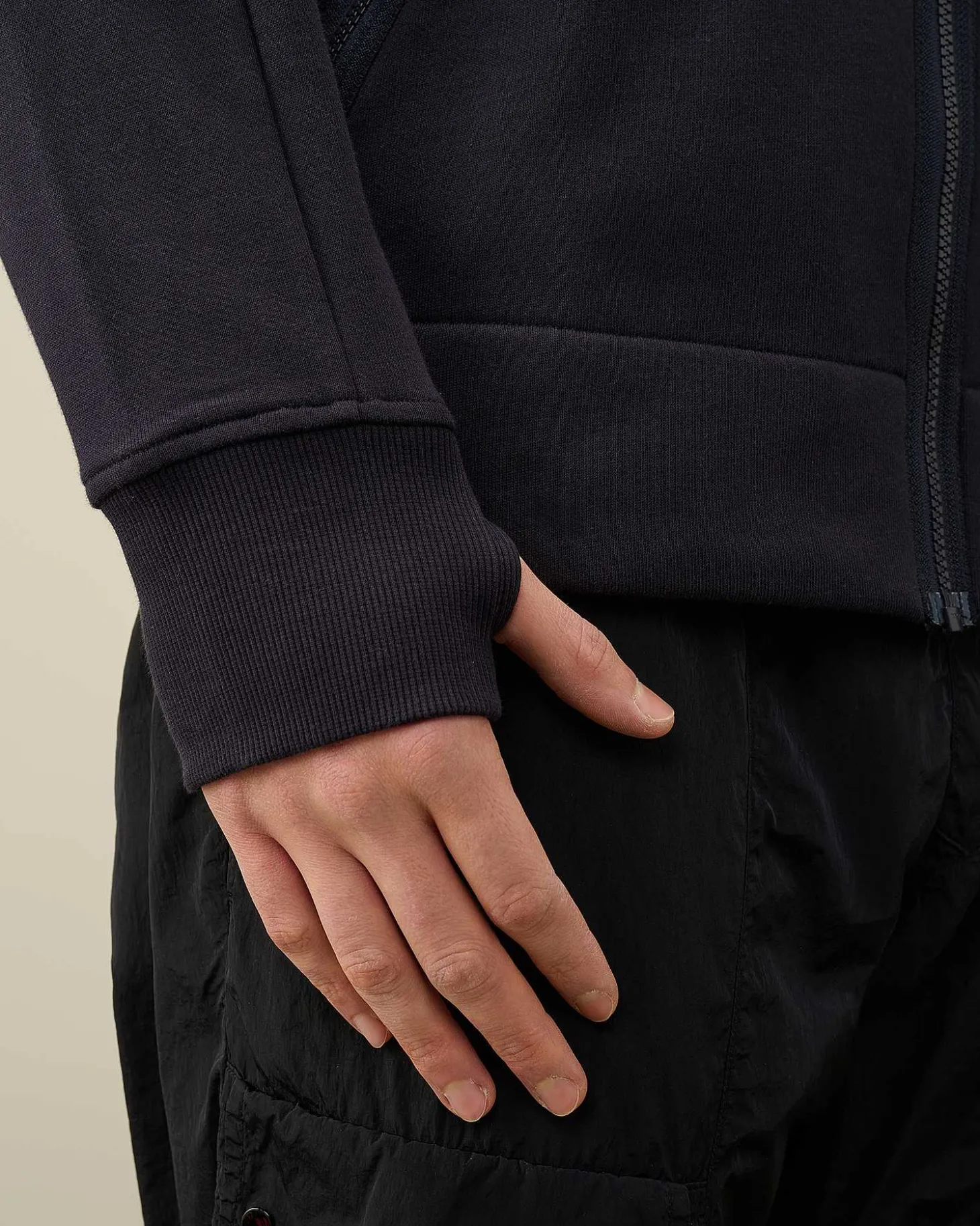 Homme C.P. Company Sweat-Shirts^Diagonal Raised Fleece Goggle Zipped Hoodie