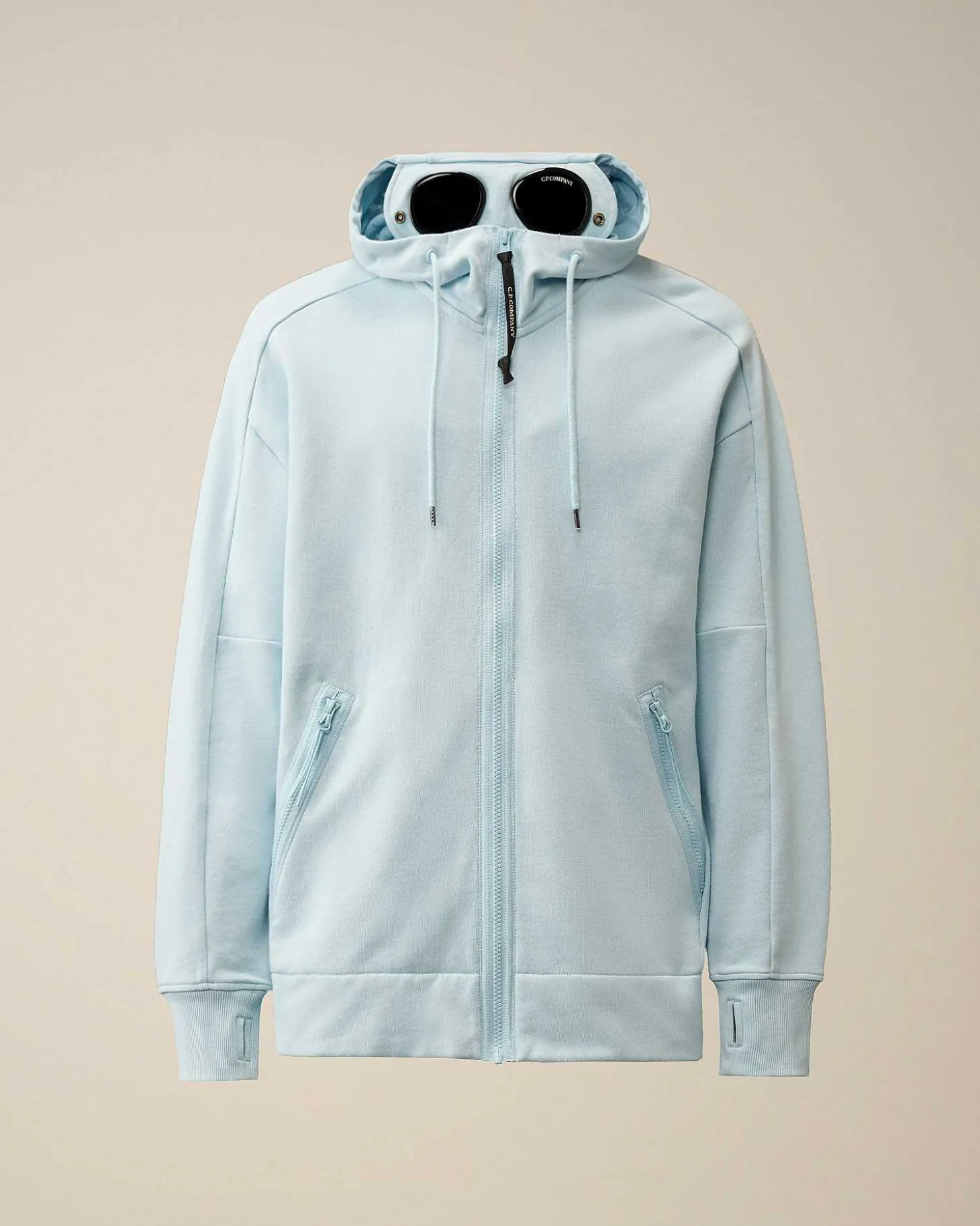Homme C.P. Company Sweat-Shirts^Diagonal Raised Fleece Goggle Zipped Hoodie