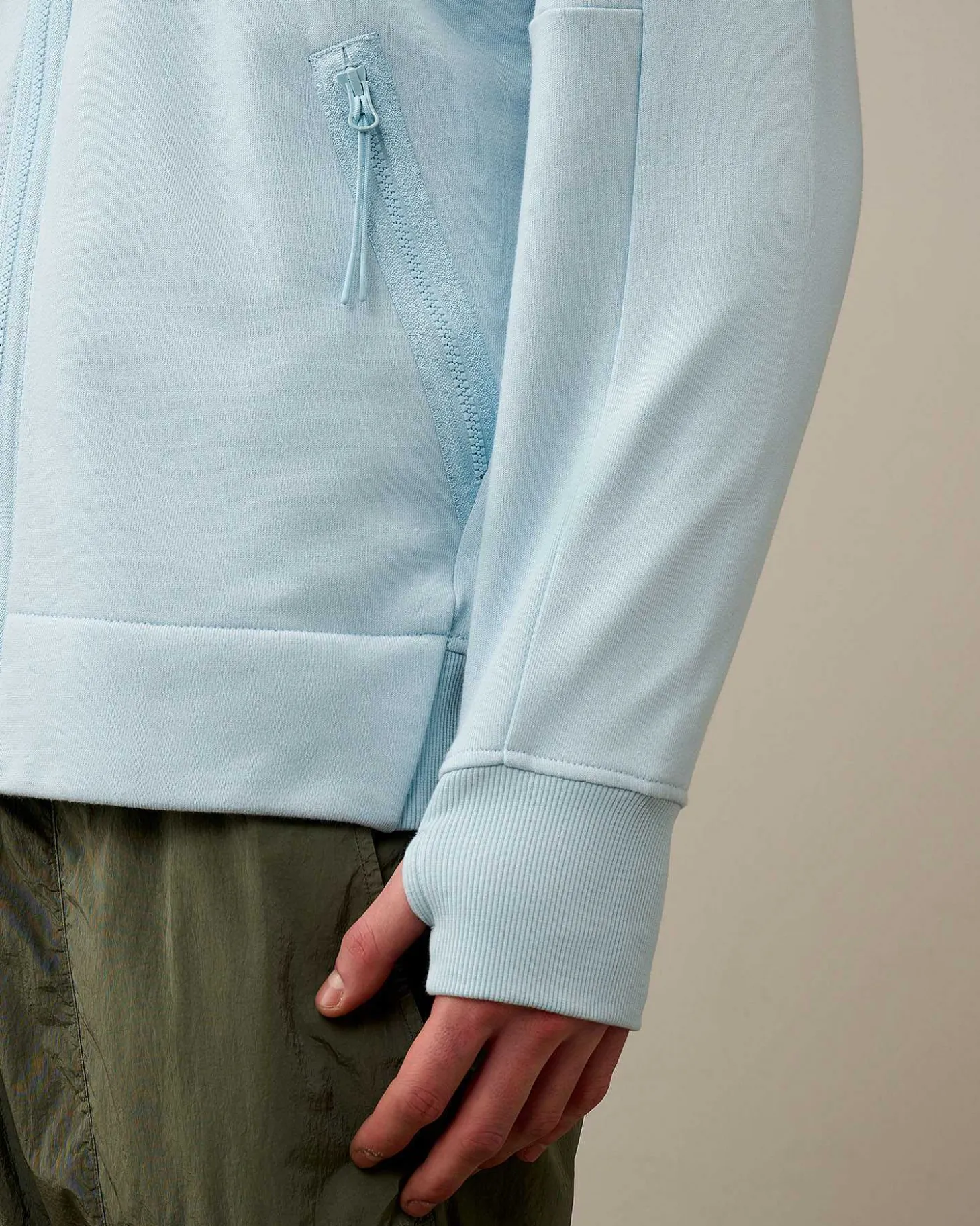 Homme C.P. Company Sweat-Shirts^Diagonal Raised Fleece Goggle Zipped Hoodie
