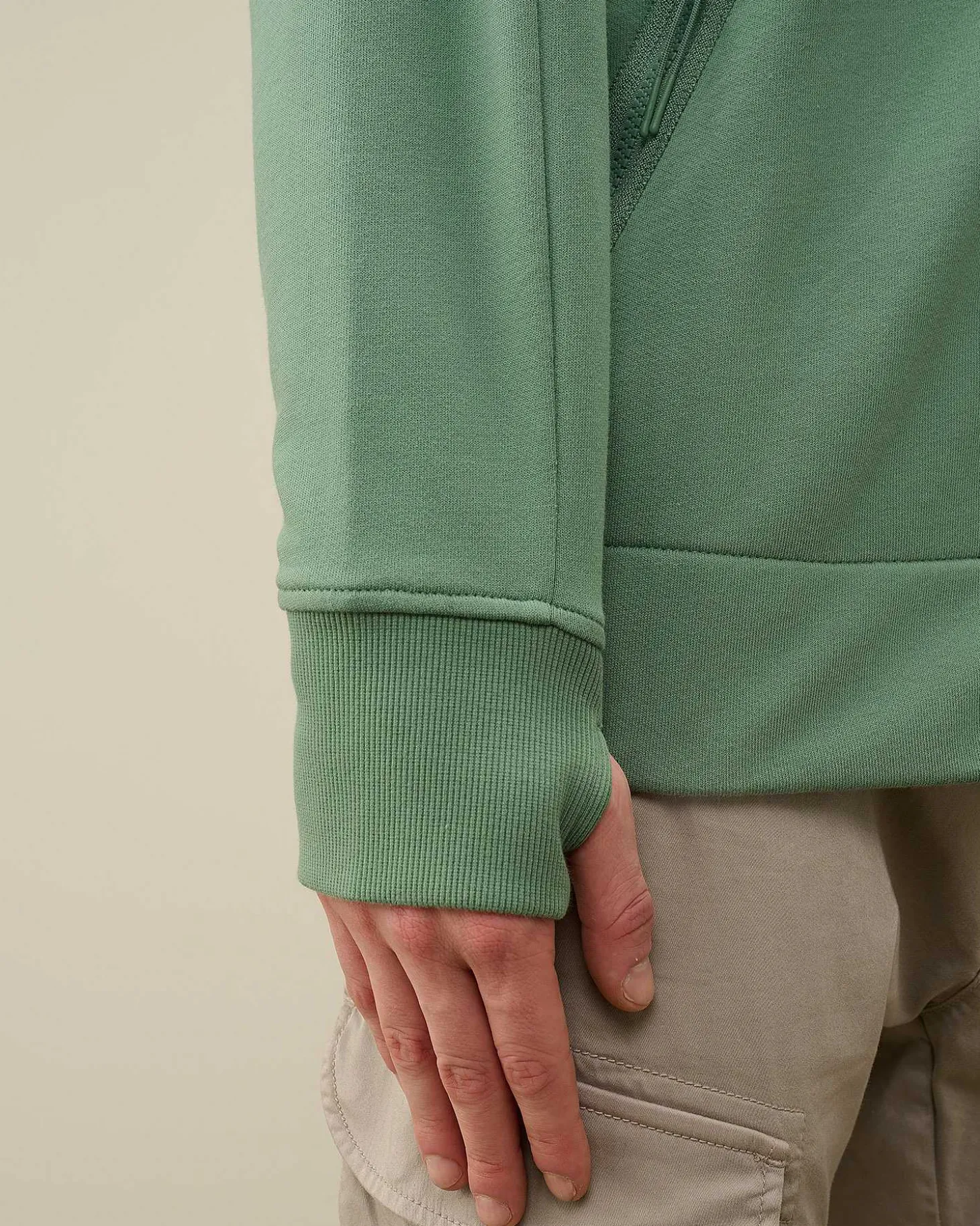 Homme C.P. Company Sweat-Shirts^Diagonal Raised Fleece Goggle Zipped Hoodie