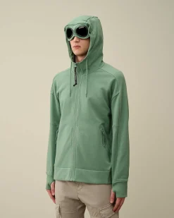 Homme C.P. Company Sweat-Shirts^Diagonal Raised Fleece Goggle Zipped Hoodie