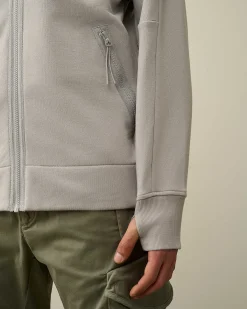 Homme C.P. Company Sweat-Shirts^Diagonal Raised Fleece Goggle Zipped Hoodie