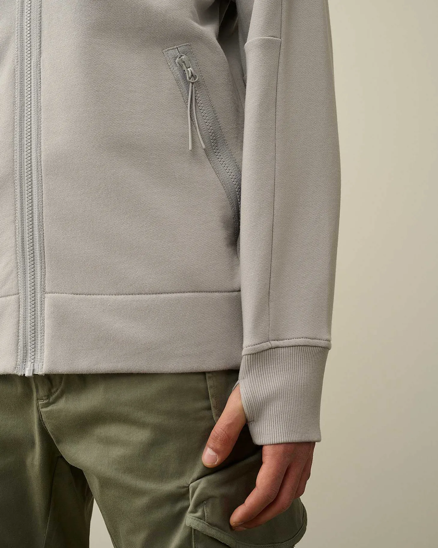 Homme C.P. Company Sweat-Shirts^Diagonal Raised Fleece Goggle Zipped Hoodie
