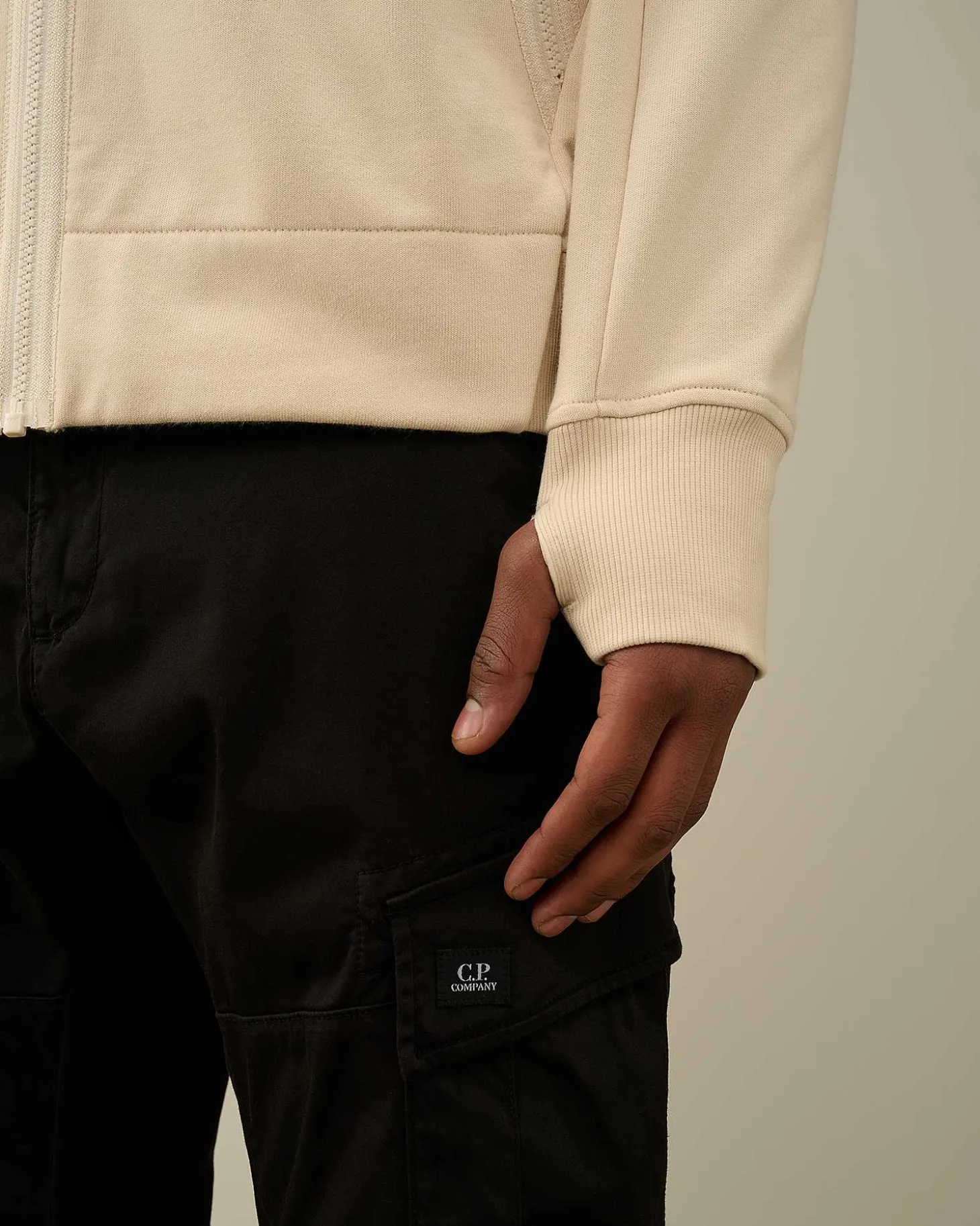 Homme C.P. Company Sweat-Shirts^Diagonal Raised Fleece Goggle Zipped Hoodie
