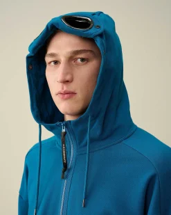 Homme C.P. Company Sweat-Shirts^Diagonal Raised Fleece Goggle Zipped Hoodie