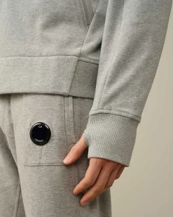 Homme C.P. Company Sweat-Shirts^Diagonal Raised Fleece Goggle Zipped Hoodie