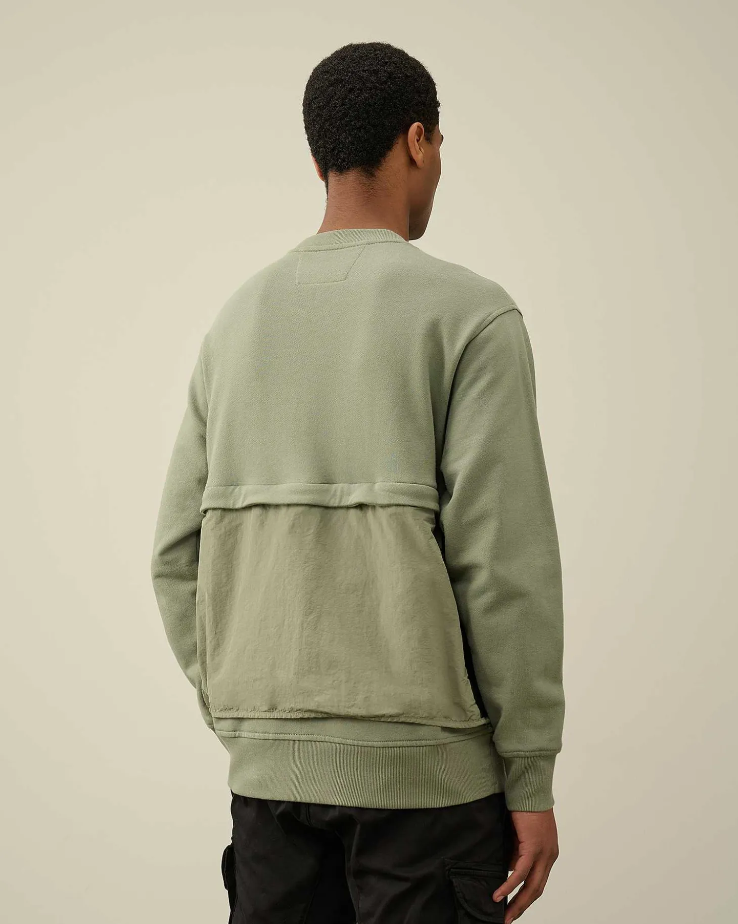 Homme C.P. Company Sweat-Shirts^Diagonal Raised Fleece Mixed Detachable Sweatshirt