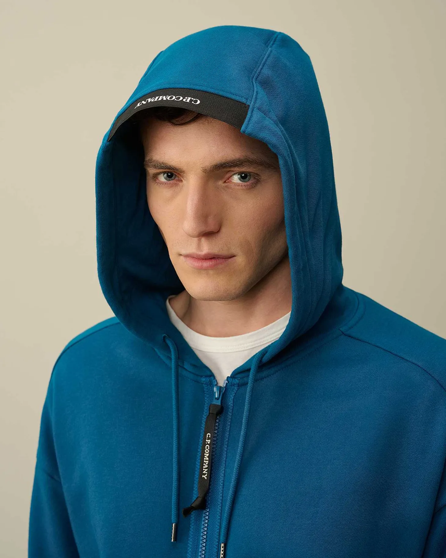 Homme C.P. Company Sweat-Shirts^Diagonal Raised Fleece Zipped Hoodie