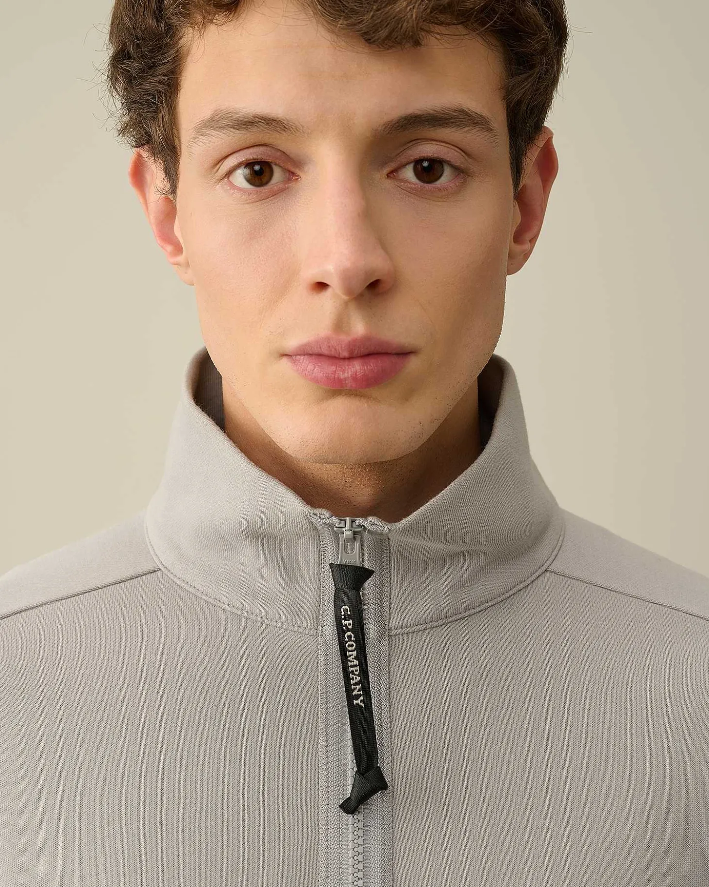 Homme C.P. Company Sweat-Shirts^Diagonal Raised Fleece Zipped Sweatshirt