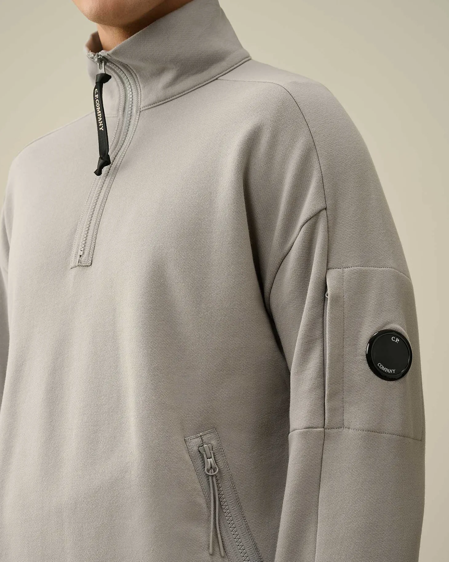 Homme C.P. Company Sweat-Shirts^Diagonal Raised Fleece Zipped Sweatshirt