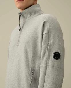 Homme C.P. Company Sweat-Shirts^Diagonal Raised Fleece Zipped Sweatshirt