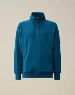 Homme C.P. Company Sweat-Shirts^Diagonal Raised Fleece Zipped Sweatshirt