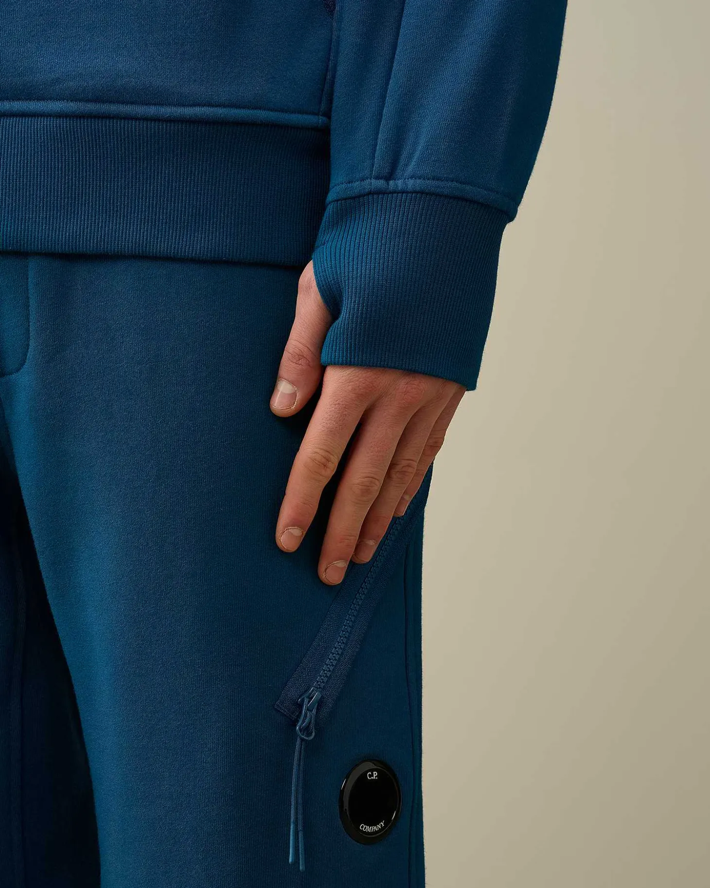 Homme C.P. Company Sweat-Shirts^Diagonal Raised Fleece Zipped Sweatshirt