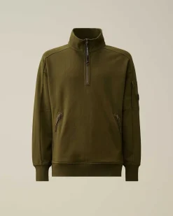 Homme C.P. Company Sweat-Shirts^Diagonal Raised Fleece Zipped Sweatshirt