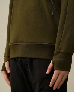 Homme C.P. Company Sweat-Shirts^Diagonal Raised Fleece Zipped Sweatshirt