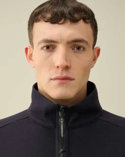 Homme C.P. Company Sweat-Shirts^Diagonal Raised Fleece Zipped Sweatshirt