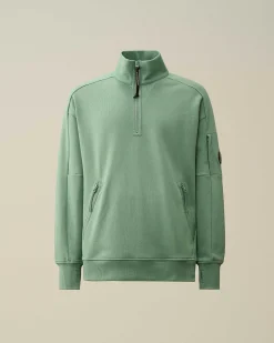 Homme C.P. Company Sweat-Shirts^Diagonal Raised Fleece Zipped Sweatshirt