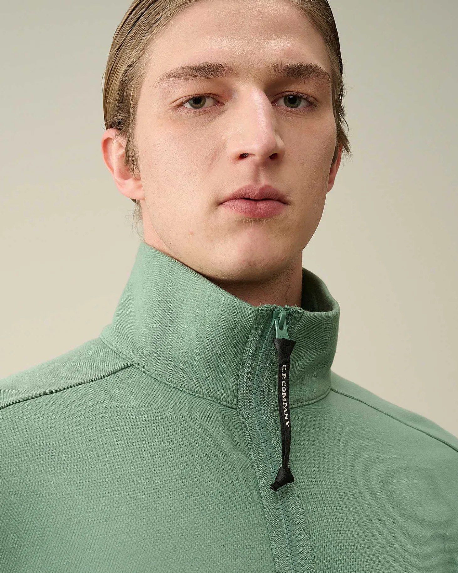 Homme C.P. Company Sweat-Shirts^Diagonal Raised Fleece Zipped Sweatshirt