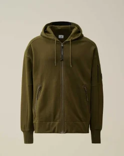 Homme C.P. Company Sweat-Shirts^Diagonal Raised Fleece Zipped Hoodie