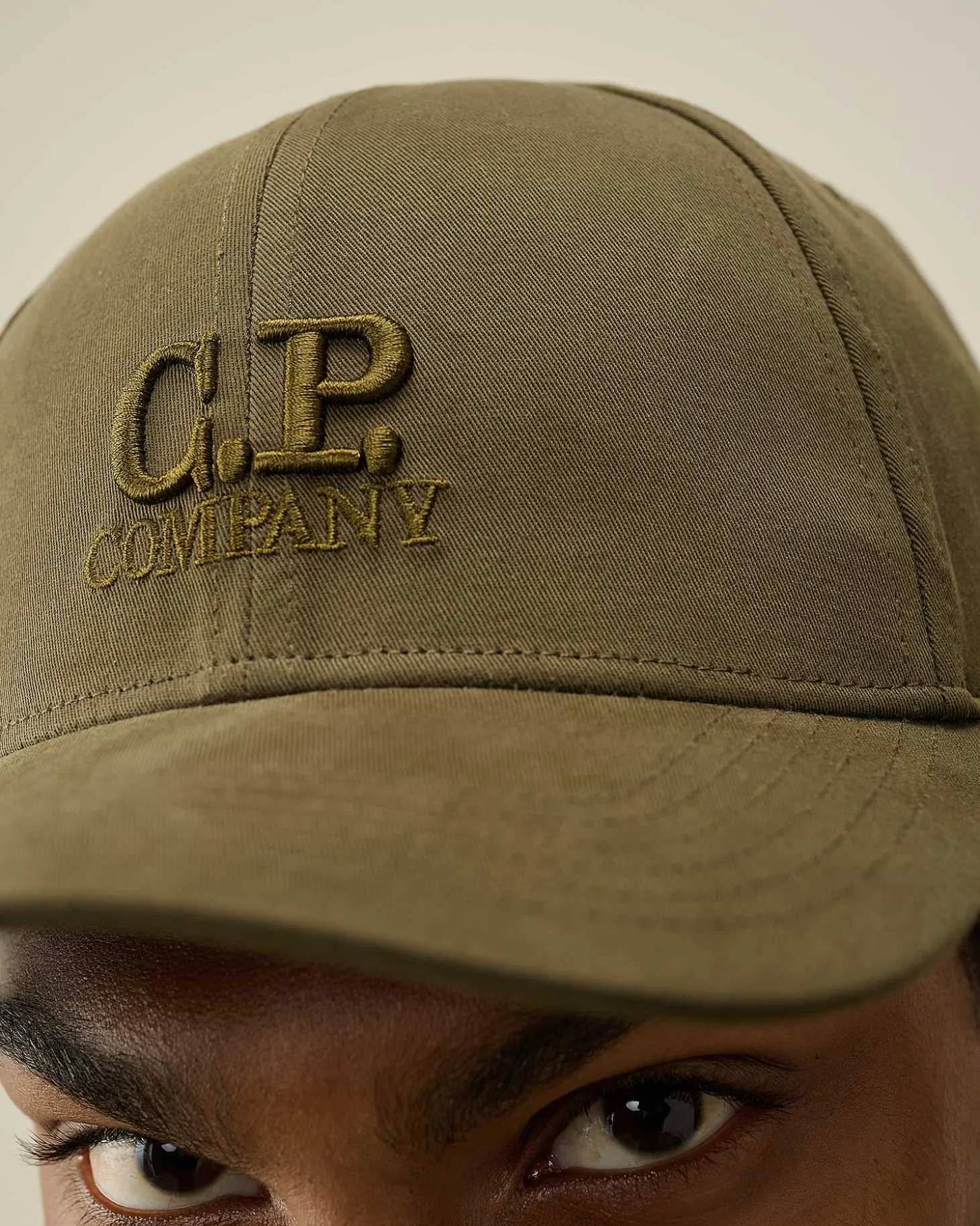 Homme C.P. Company Chapeaux^Gabardine Logo Cap