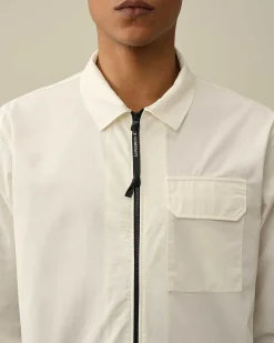 Homme C.P. Company Chemises^Gabardine Zipped Shirt