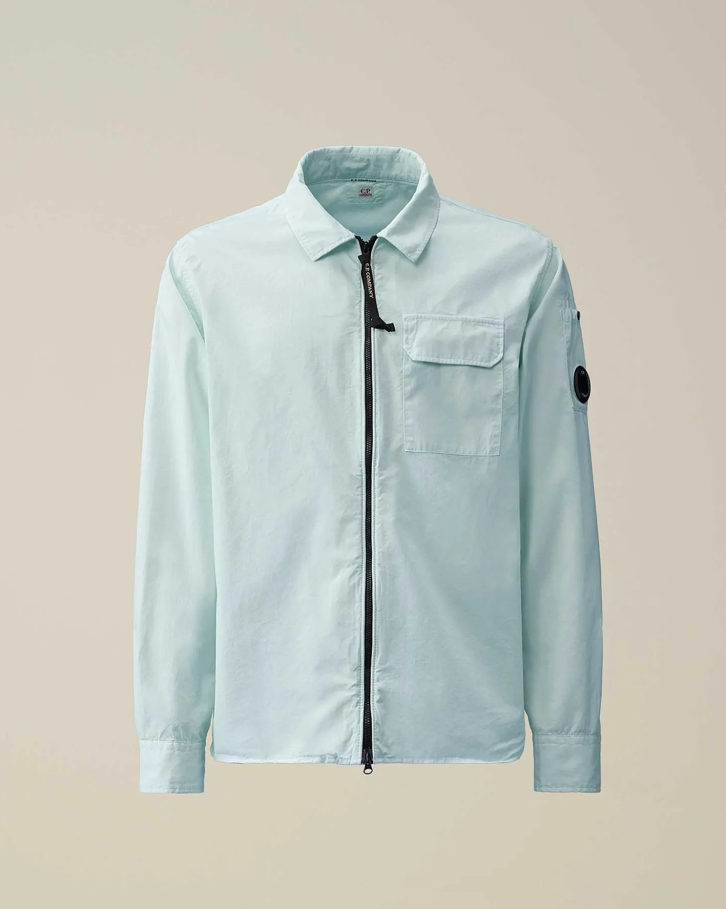Homme C.P. Company Chemises^Gabardine Zipped Shirt