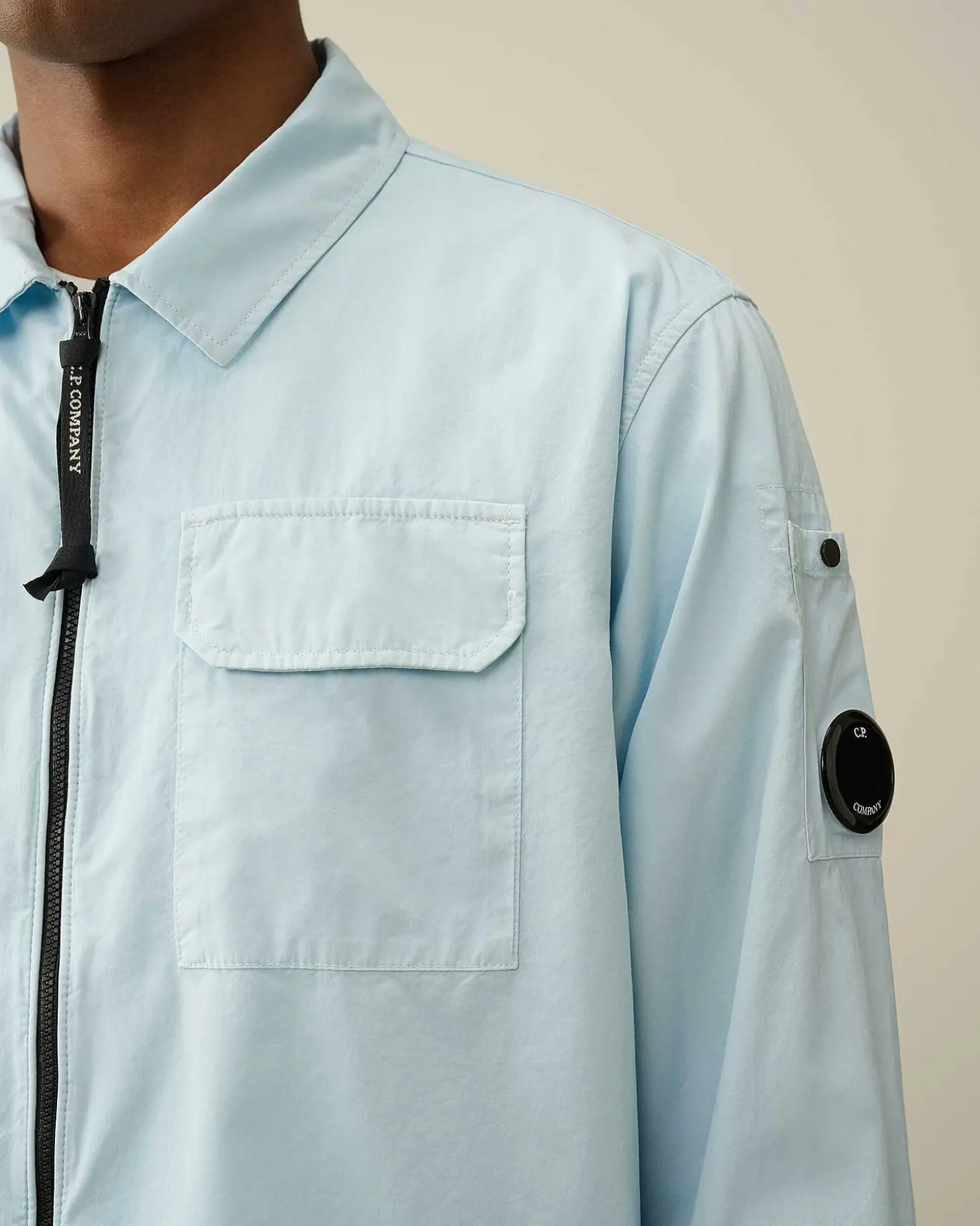 Homme C.P. Company Chemises^Gabardine Zipped Shirt
