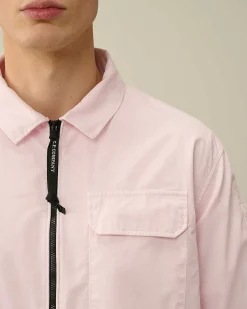 Homme C.P. Company Chemises^Gabardine Zipped Shirt