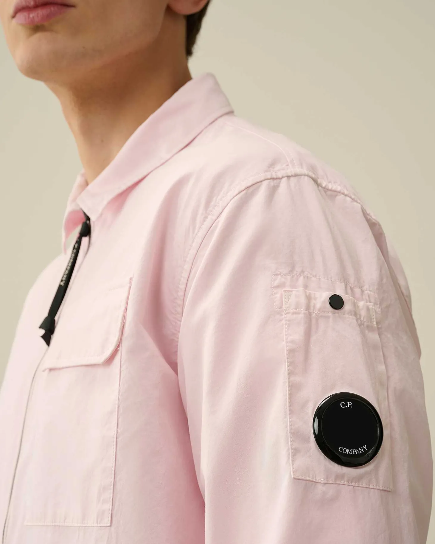 Homme C.P. Company Chemises^Gabardine Zipped Shirt