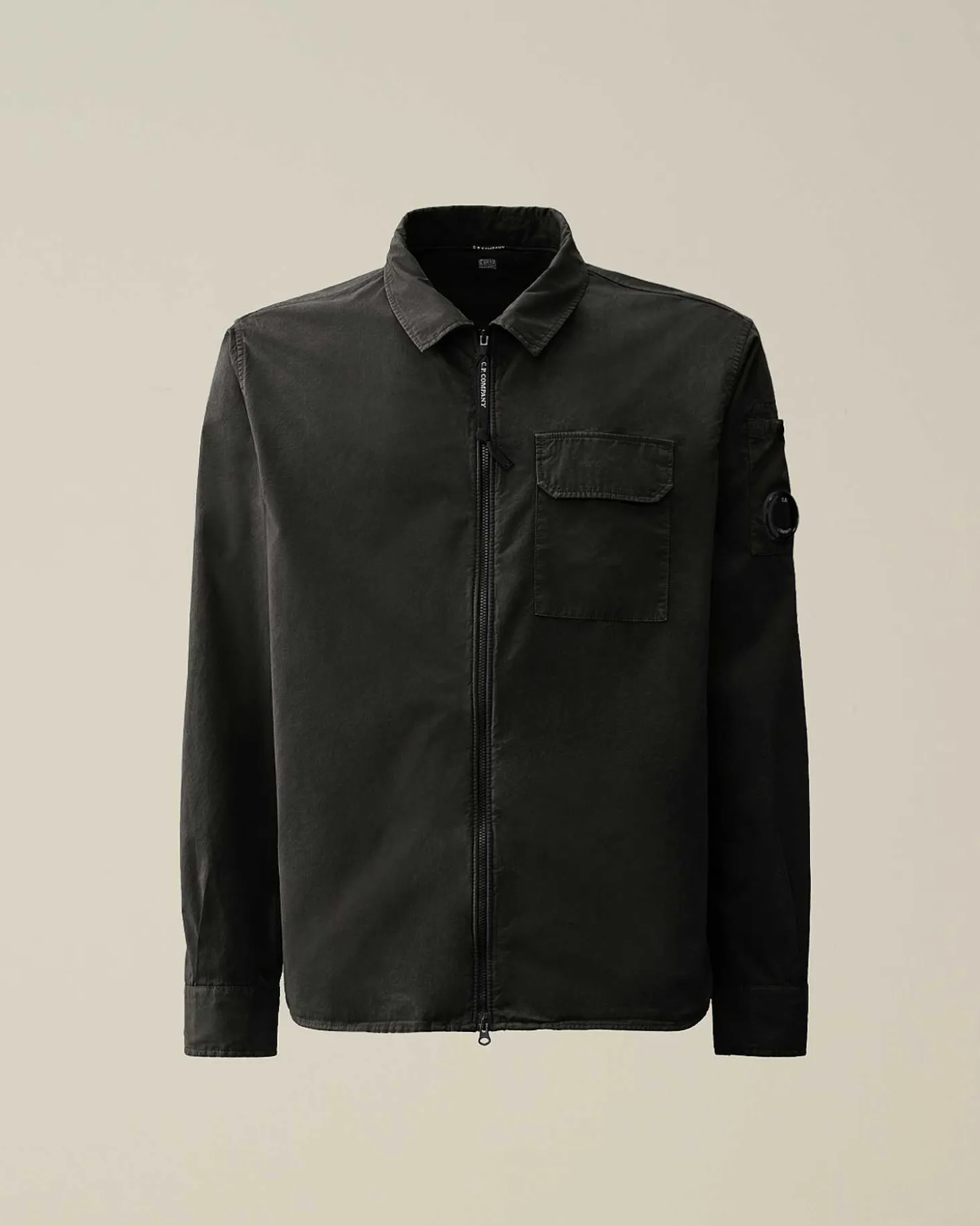 Homme C.P. Company Chemises^Gabardine Zipped Shirt