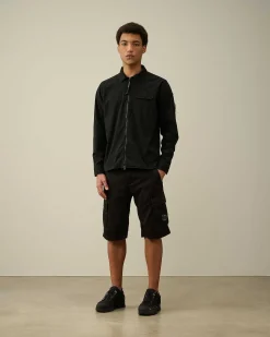 Homme C.P. Company Chemises^Gabardine Zipped Shirt