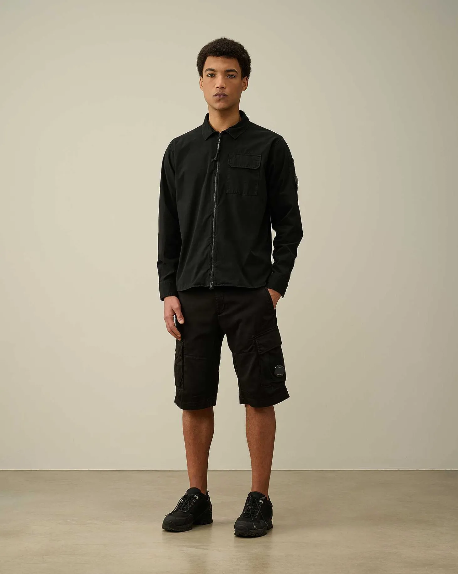 Homme C.P. Company Chemises^Gabardine Zipped Shirt