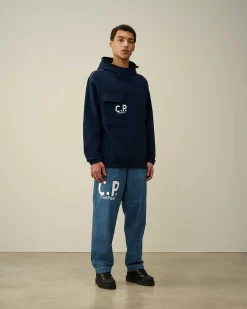 Homme C.P. Company Sweat-Shirts^Indigo Fleece Hoodie