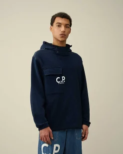Homme C.P. Company Sweat-Shirts^Indigo Fleece Hoodie