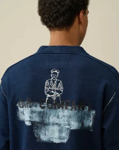 Homme C.P. Company Sweat-Shirts^Indigo Fleece Sweatshirt