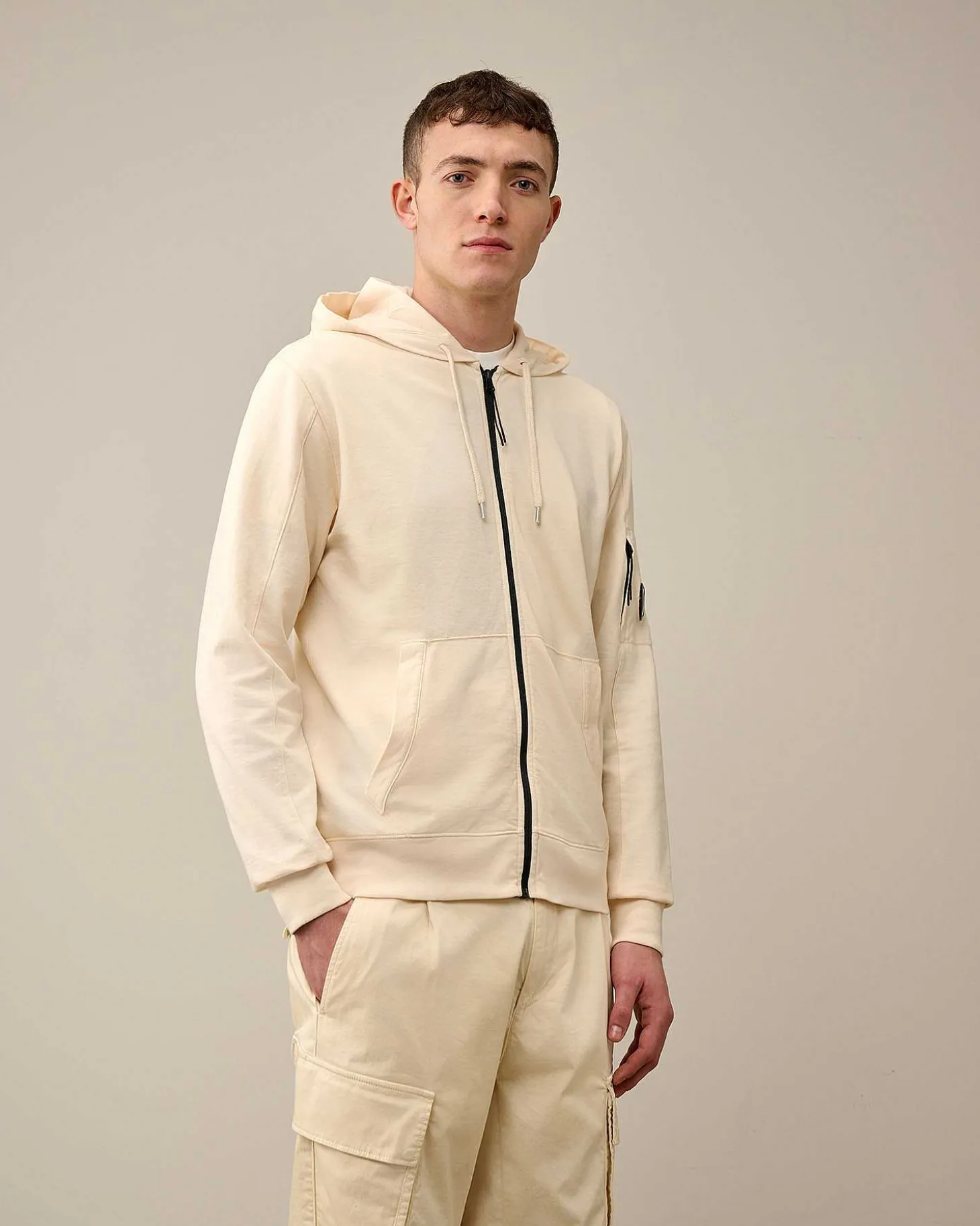 Homme C.P. Company Sweat-Shirts^Light Fleece Zipped Hoodie