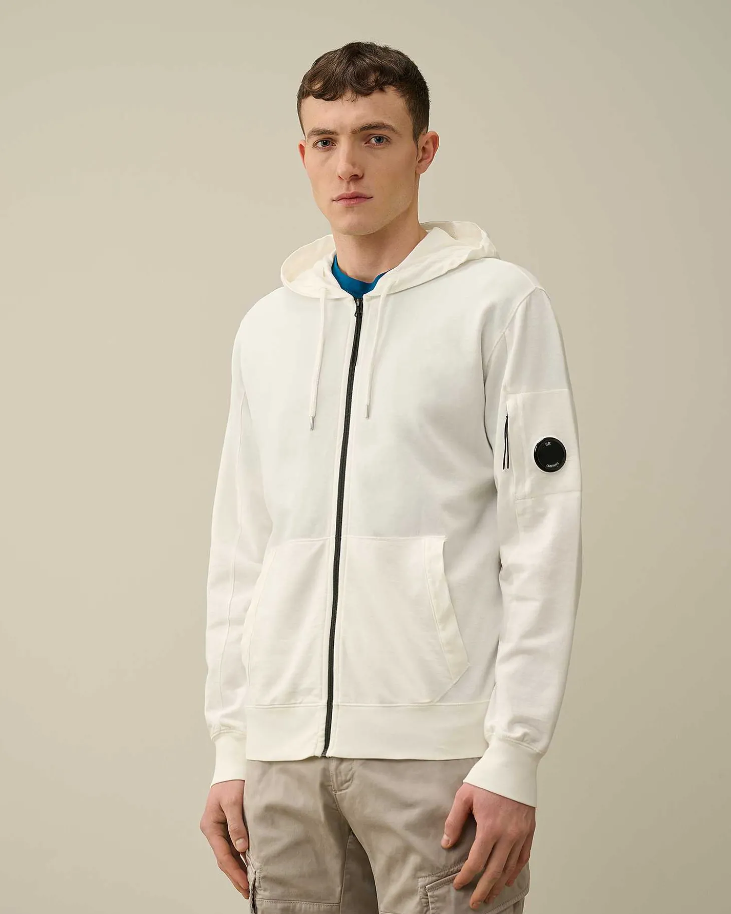 Homme C.P. Company Sweat-Shirts^Light Fleece Zipped Hoodie