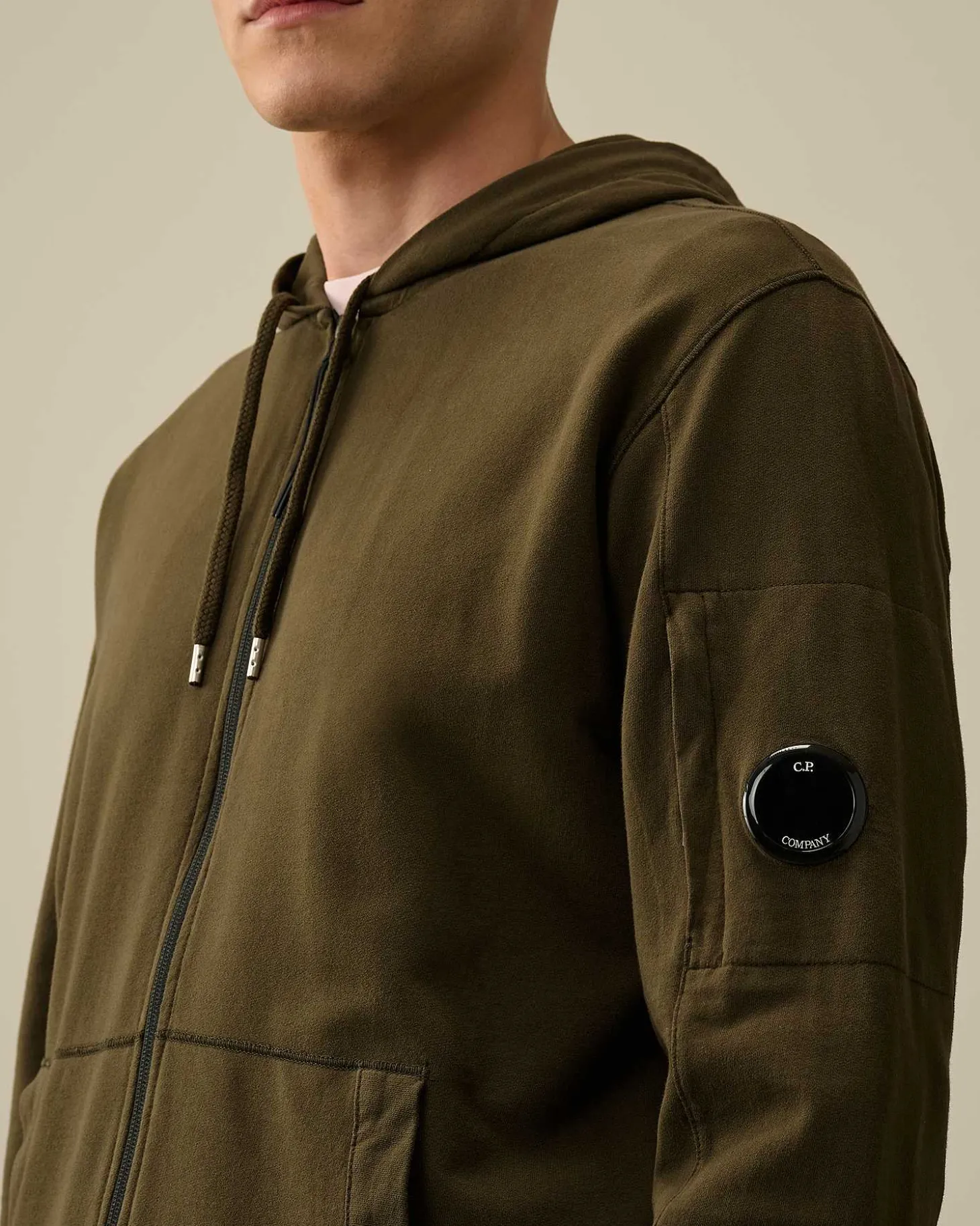 Homme C.P. Company Sweat-Shirts^Light Fleece Zipped Hoodie