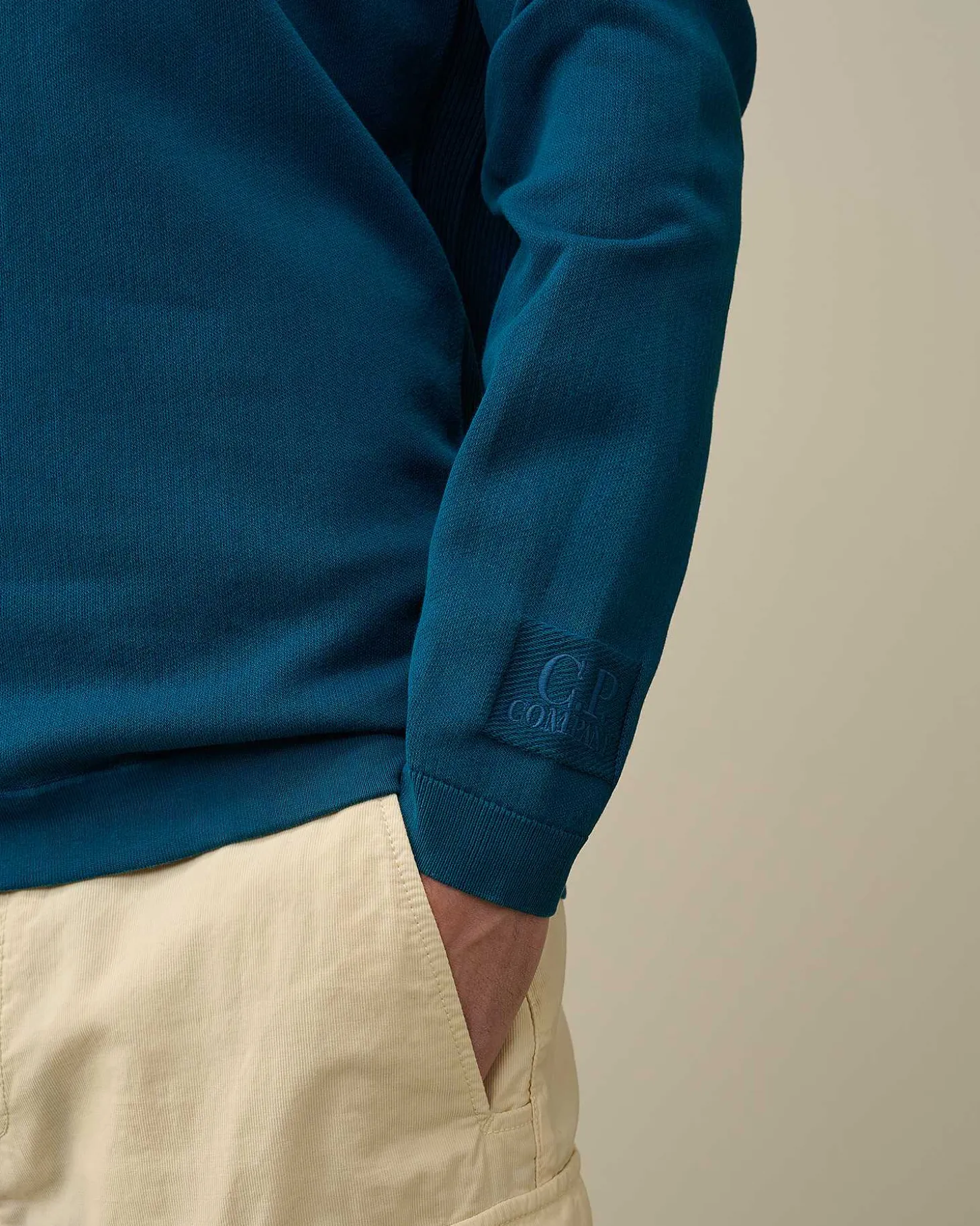 Homme C.P. Company Pulls^Light Terry Knitted Sweatshirt