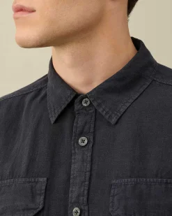 Homme C.P. Company Chemises^Linen Pocket Shirt