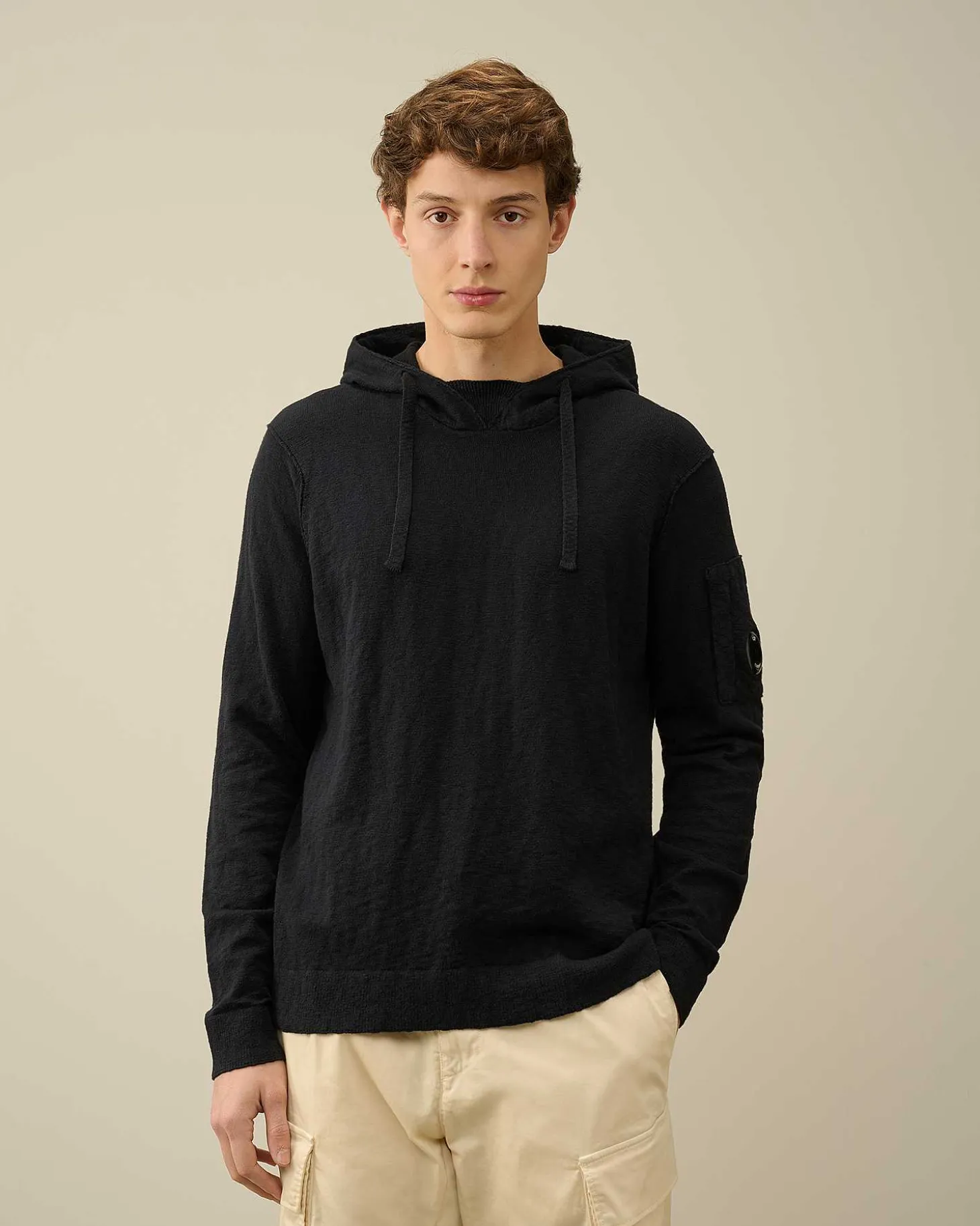 Homme C.P. Company Pulls^Melange Knitwear Hoodie