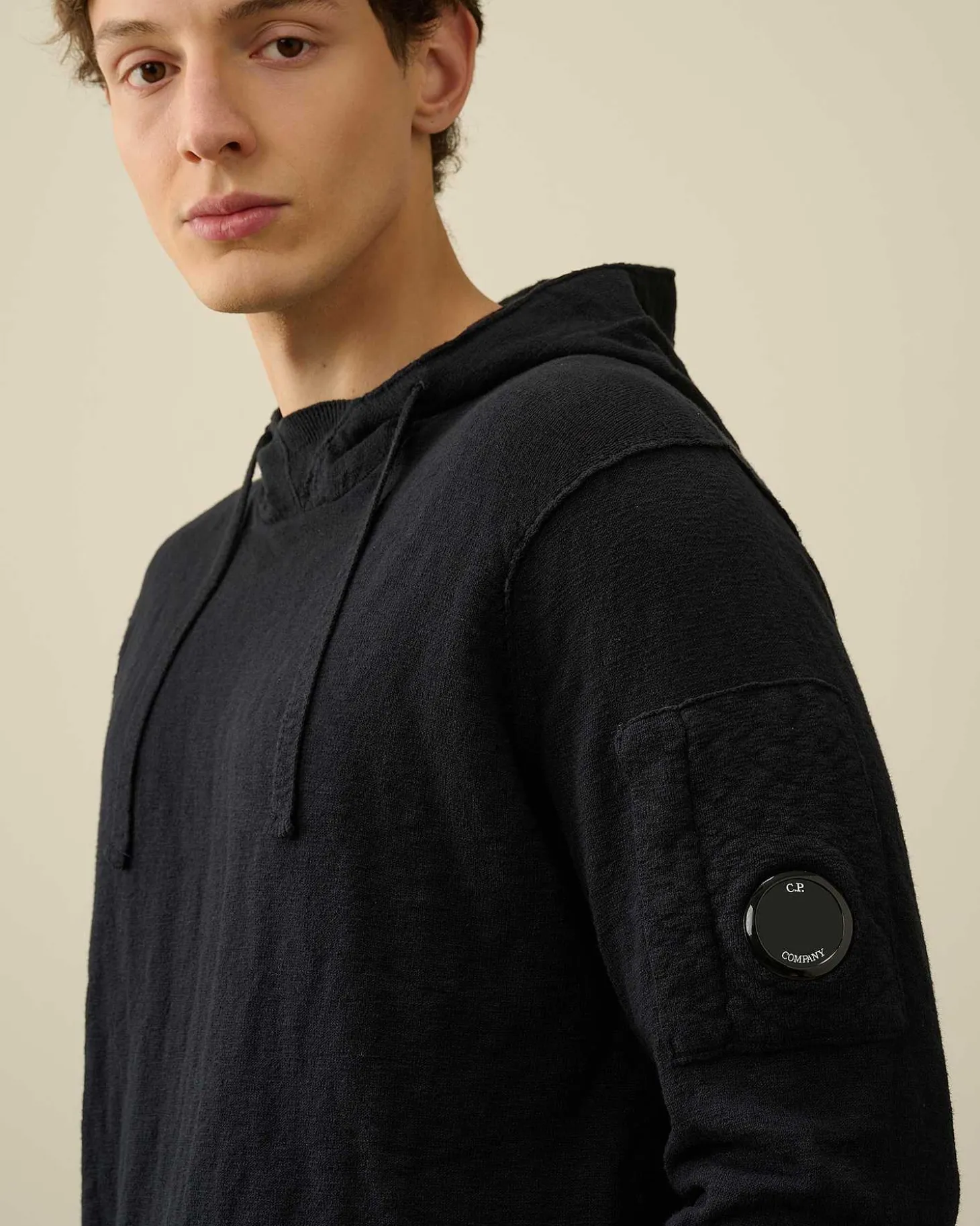 Homme C.P. Company Pulls^Melange Knitwear Hoodie