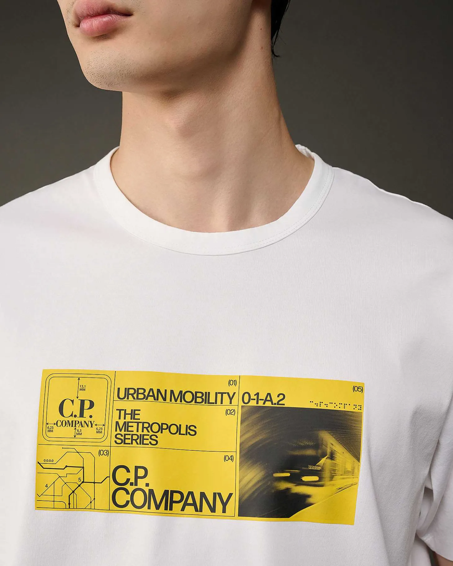 Homme C.P. Company Metropolis Series^Metropolis Series Mercerized Jersey Urban Mobility T-Shirt