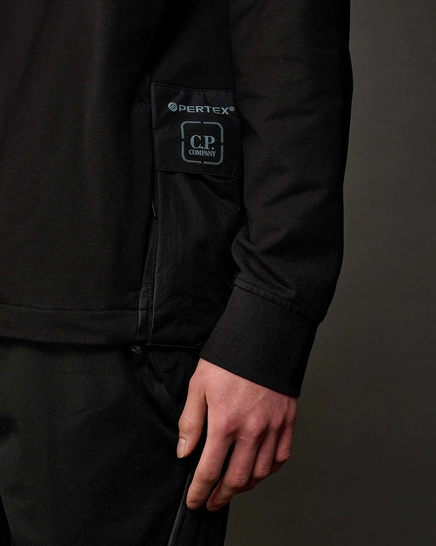 Homme C.P. Company Metropolis Series^Metropolis Series Stretch Fleece Mixed Pocket Sweatshirt