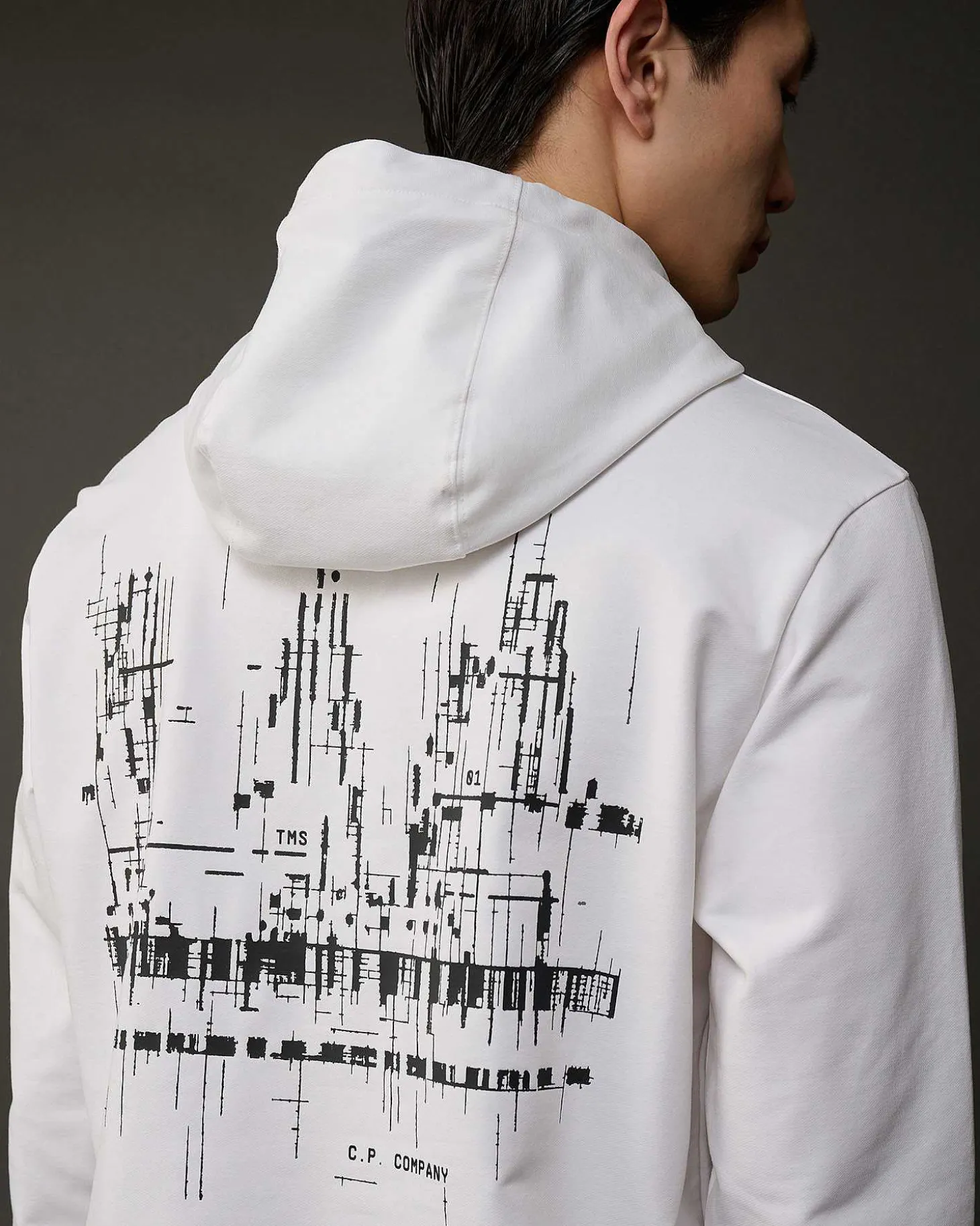 Homme C.P. Company Metropolis Series^Metropolis Series Stretch Fleece Graphic Hoodie